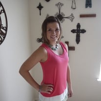 Pink and white tank top