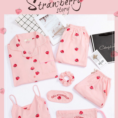 New fashion strawberry pajamas (set of seven)