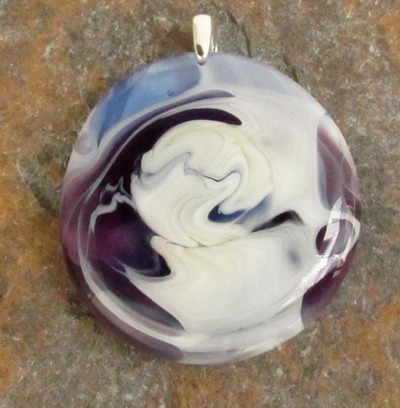 Lunar Purple Glass Pendant Large