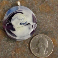 Lunar Purple Glass Pendant Large - Thumbnail 1