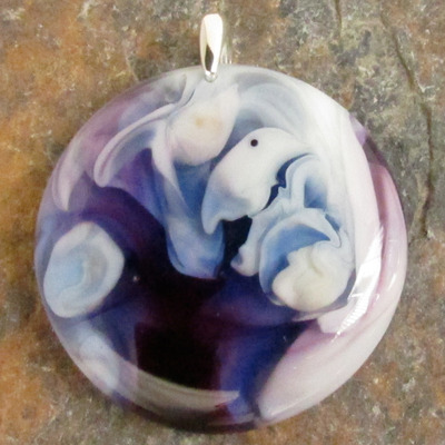 Lunar purple glass pendant large - Thumbnail 4