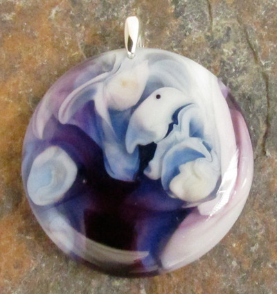 Lunar Purple Glass Pendant Large