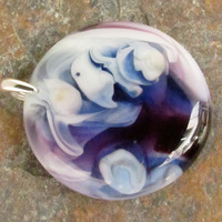 Lunar Purple Glass Pendant Large - Thumbnail 2