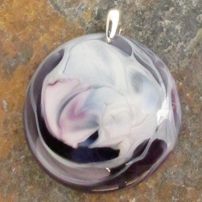 Lunar purple glass pendant medium - Thumbnail 4