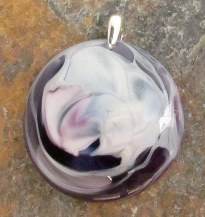 Lunar Purple Glass Pendant Medium