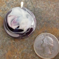 Lunar Purple Glass Pendant Medium - Thumbnail 1
