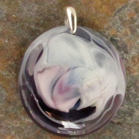 Lunar Purple Glass Pendant Medium - Thumbnail 2