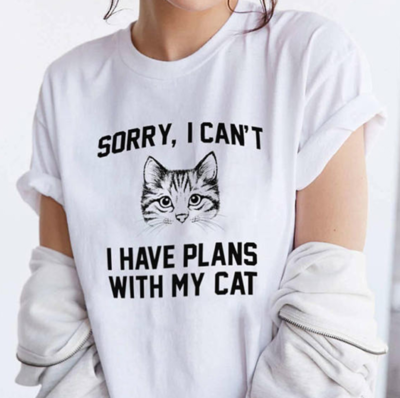I HAVE PLANS WITH MY CAT TEE 