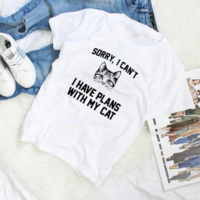 I HAVE PLANS WITH MY CAT TEE  - Thumbnail 2