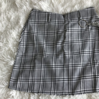 VINTAGE PLAID SKIRT WITH CHAIN - Thumbnail 2