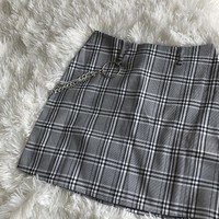 VINTAGE PLAID SKIRT WITH CHAIN - Thumbnail 4