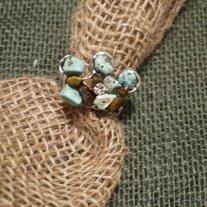 Turquoise/brown crown 