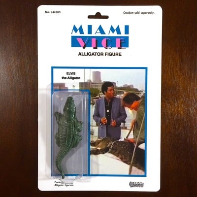 Custom miami vice alligator figurine