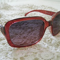 American Eagle Outfitters Maroon Sunglasses - Thumbnail 1