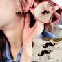 Ladies Mustache Earring Studs - Thumbnail 2
