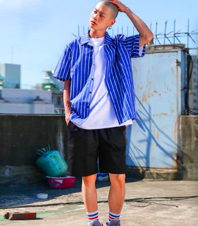 Free Shipping-VINTAGE STRIPE SHIRT