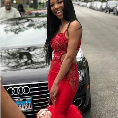 Gorgeous mermaid tulle prom dresses appliques lace tiered african girl black girl evening formal gowns