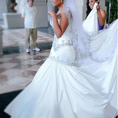 White mermaid wedding dresses sweetheart beading crystals south african girl bridal gowns
