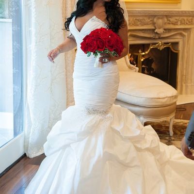 White mermaid tiered wedding dresses deep v neck beading crystals south african bridal gowns