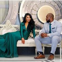 Emerald Green Mermaid Prom Dresses Sexy Deep V Neck Long Sleeve African Girl Black Girl Evening Formal Gowns - Thumbnail 1