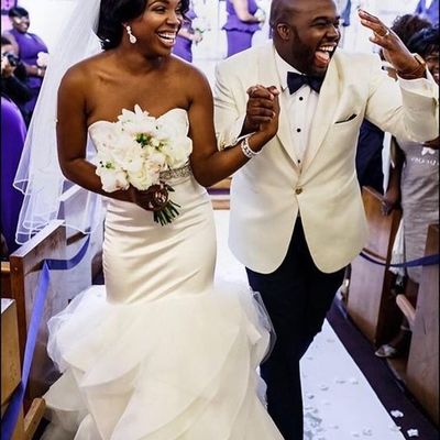 Mermaid wedding dresses sweetheart tiered beading crystals south african girl bridal gowns