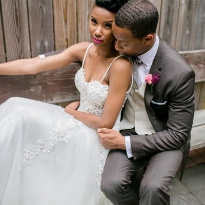 Simple a line tulle beach wedding dresses spaghetti straps pearls lace appliques south african girl bridal gowns - Thumbnail 5