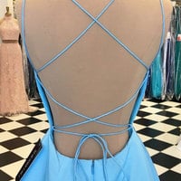 Simple Criss Cross Short Homecoming Dresses under 100 - Thumbnail 3