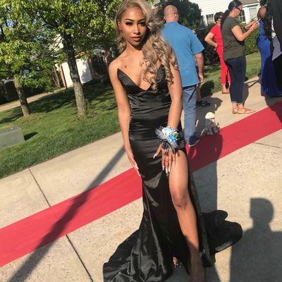 Black mermaid prom dresses sexy deep v neck african girl black girl evening formal gowns