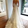 Gorgeous Straps A-line White Long Wedding Dress with Train-1