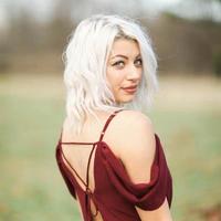 Burgundy Long Chiffon Bridesmaid Dress Wedding Party Dresses - Thumbnail 1