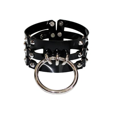 Tall tahliah choker ( black + silver )