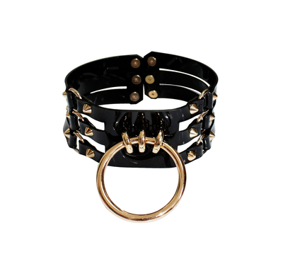 Tall Tahliah Choker ( Black + Gold )