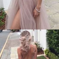 Chic Prom Dresses Spaghetti Straps A Line Floor-length Long Tulle Sexy Prom Dress - Thumbnail 2