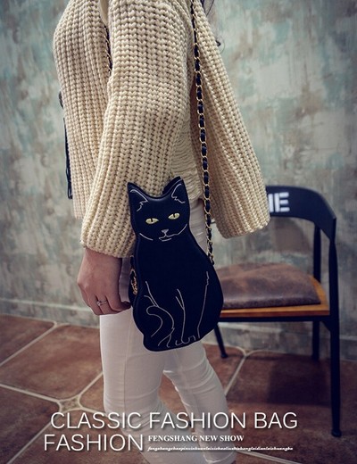 Cute Black Cat Shoulder Bag Sling Bag
