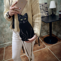 Cute Black Cat Shoulder Bag Sling Bag - Thumbnail 3