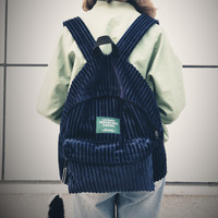 Cute Corduroy Back Pack School Bags - Thumbnail 3