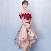 Pink tulle lace short prom dress, homecoming dress - Thumbnail 2