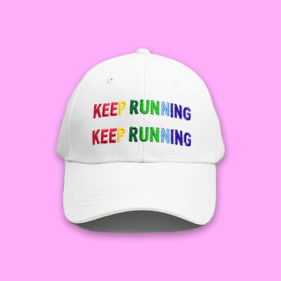 KEEP RUNNING CAP IN WHITE