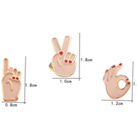 HANDSIGN PINS (SET/3PCS) - Thumbnail 1