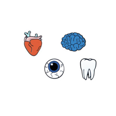 BODY PART PINS (SET/4PCS)