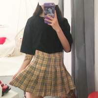 Free Shipping-KHAKI NOVA CHECK SKIRT (XS-XXXL) - Thumbnail 3