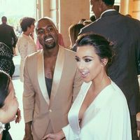 Inspired by Kim Kardashian  White Sexy Celebrity Dresses Plunge Side Slit Plus Size Prom Dresses Evening Formal Gowns - Thumbnail 2