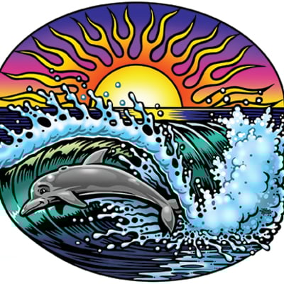Dolphin wave sticker  - Thumbnail 2