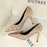 Colorful Pointed Toe Stiletto Heel High Heels Party Shoes Q-0082 - Thumbnail 2