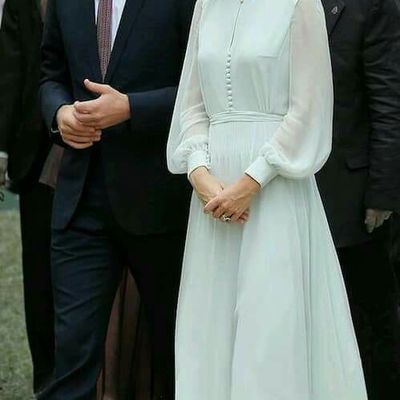 Inspired by kate middleton light blue celebrity dresses a line chiffon sheer long sleeve covered button prom dresses evening formal gowns