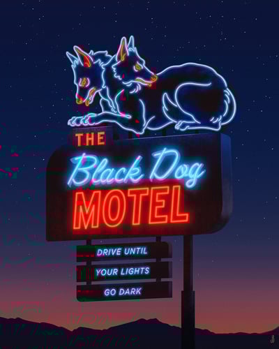 The Black Dog Motel - Print