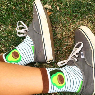 Cute avocado socks