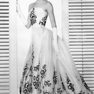 Inspired by audrey hepburn wedding dresses ball gown embroidery strapless bridal gowns