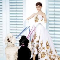 Inspired by Audrey Hepburn Wedding Dresses Ball Gown Embroidery Strapless Bridal Gowns - Thumbnail 2