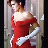 Inspired by Julia Roberts Celebrity Dresses Sheath Red Off the Shoulder Ruffle Prom Dresses Evening Formal Gowns - Thumbnail 4